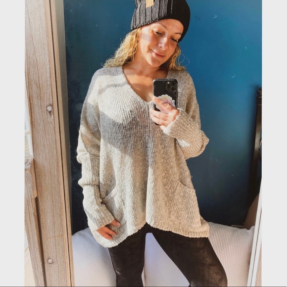 New✨ Oversized knit Sweater Oatmeal - Picture 9 of 12